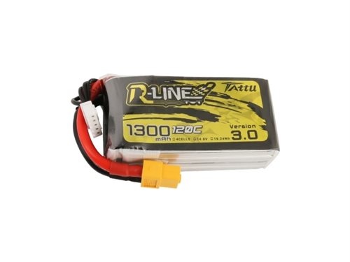 Bild av Tattu TA-RL-120C-1300-4S1P, Batteri, Tattu, XT60, JST-XHR, Litium Polymer (LiPo), 1300 mAh