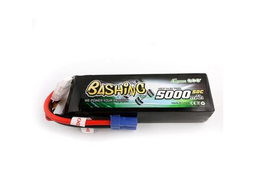 Bild av Gens ace B-50C-5000-4S1P-Bashing-EC5, Batteri, Gens ace, Buggy/Truggy, Svart, EC5, JST-XHR