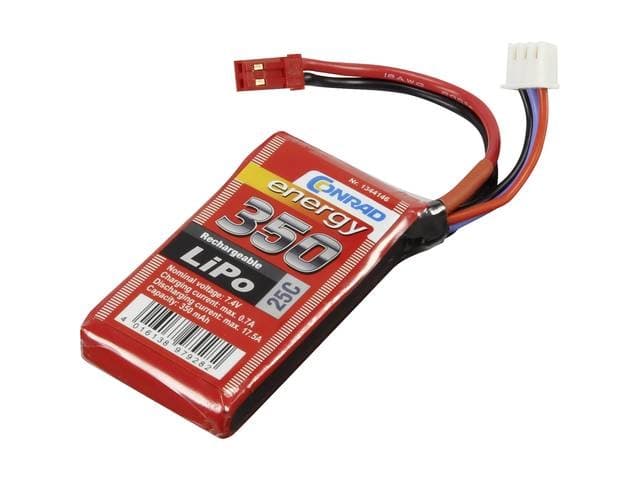 Conrad 1344146, Batteri, Röd