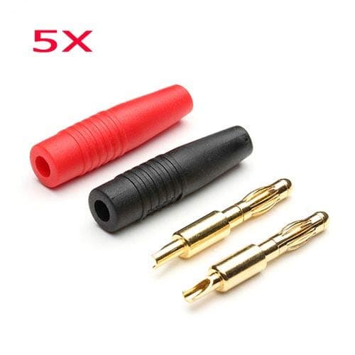 5 par 4 mm banananslutningar för Lipo RC för RC-modell Lipo-batterier + skydd mot skydd
