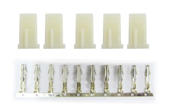 AMP connectors female white 10 0pcs.