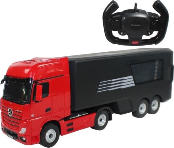 Rastar Mercedes-Benz Actros ja puoliperävaunu punainen