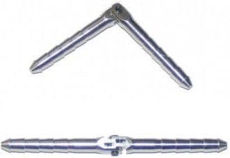 MP JET Aluminum cylindrical hinge with a pin (removable) 4.5 x 70 (MJ/2552)