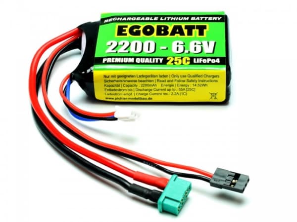 PICHLER C8350, Laddningsbart batteri, Litiumjärnfosfat (LiFePo4), 6,6 V, 1 styck, 2200 mAh, 14,5 wh