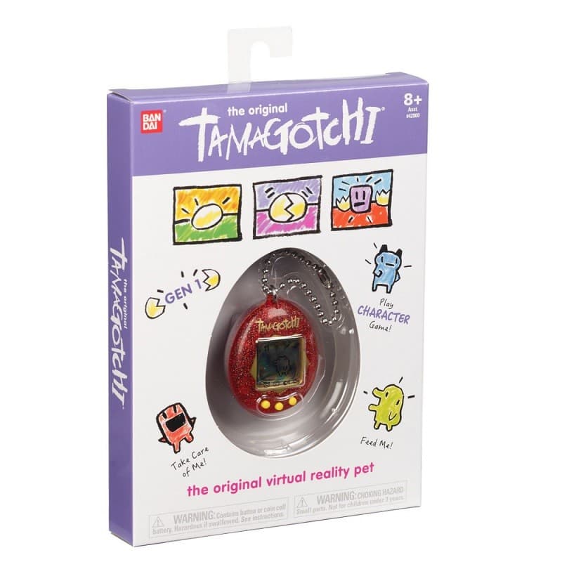 Bandai The Original Tamagotchi Red Glitter