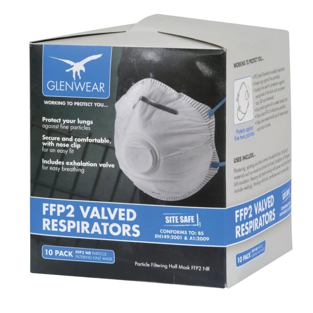 Glenwear FFP2 Valved Respirator (Pack Of 10)