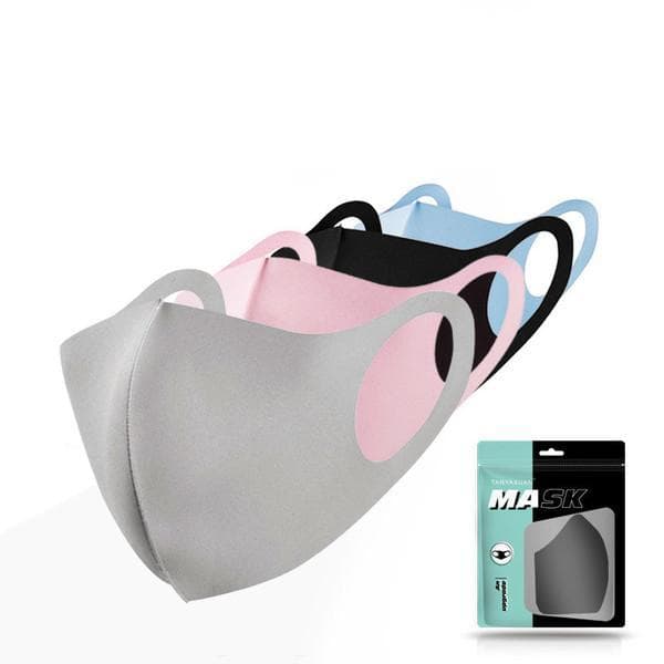 Tvättbar mask 2-pack, rosa och beige/ljusgrå munskydd