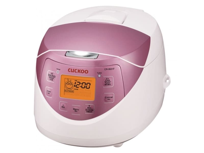Cuckoo CR-0631F, Rosa, 1,08 l, Gjuten aluminium, LCD, 3 h, Knappar