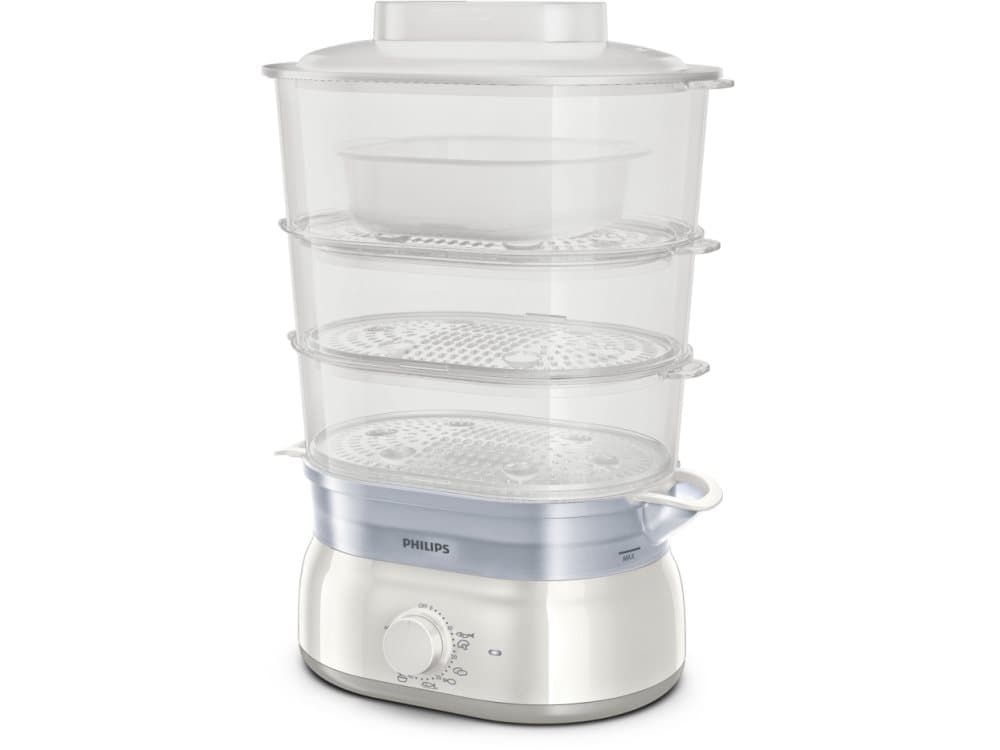 Philips Daily Collection HD9125/90, 3 korgar, Beige, Vit, Fristående, Rotations-, Front / Top front, Plast