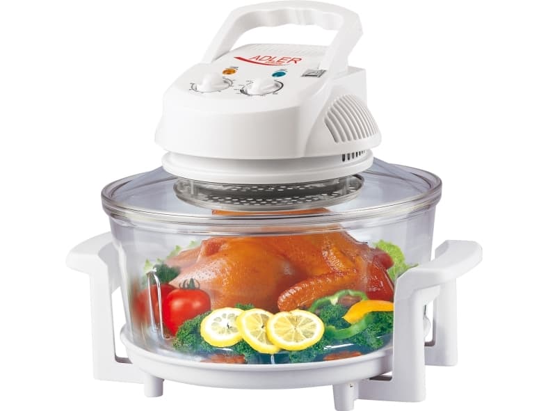 Adler AD 6304, 12 l, Transparent, Vit, Rotations-, 1300 W, 230 V, 50 hz