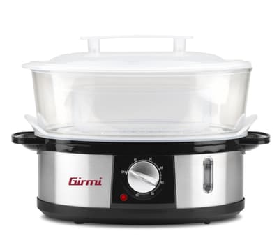 Girmi VP26, 3 basket(s), Black, Silver, Freestanding, Rotary, Front, Plastic, Stainless steel