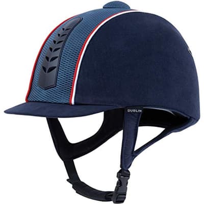 Dublin Adults Silver Pro Piped Riding Hat