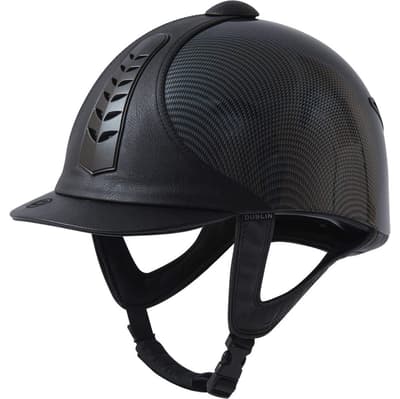 Dublin Unisex Pro Graphic Riding Hat With PU Leather Detail