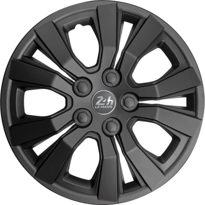 24H DU MANS 4 Hubcaps 13 tum Mulsanne Black