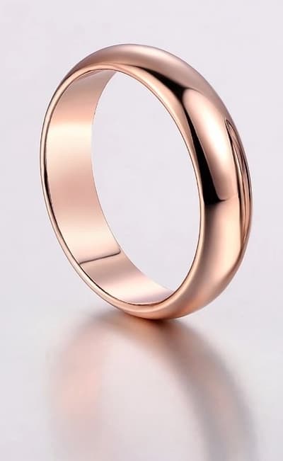 Slät Blank Rosé Guld Ring - Vacker & Stilren Design - Stl 18,2