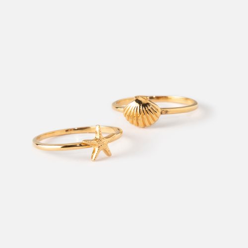 Bild av Shell & Starfish Ring 2-Pack, S/M