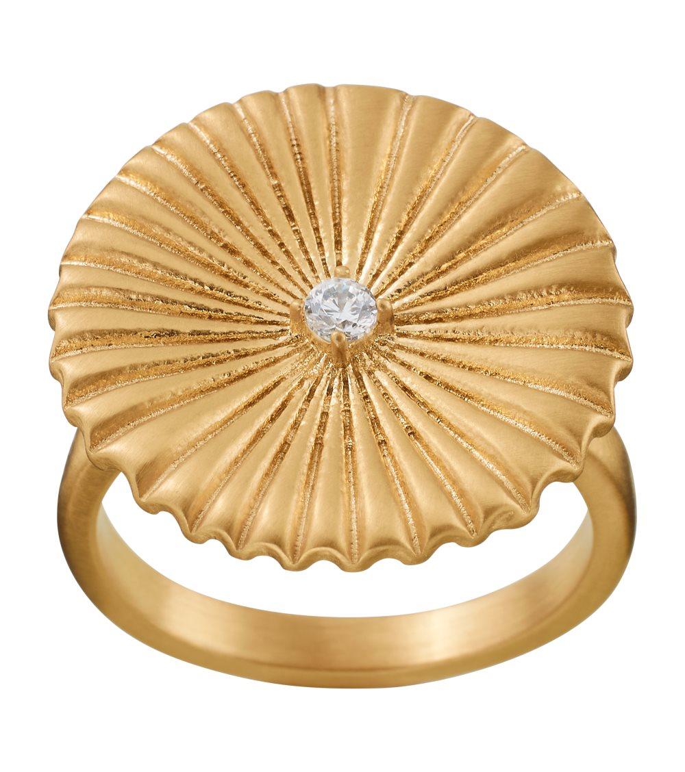 Edblad Crinkle Ring Matt Gold S