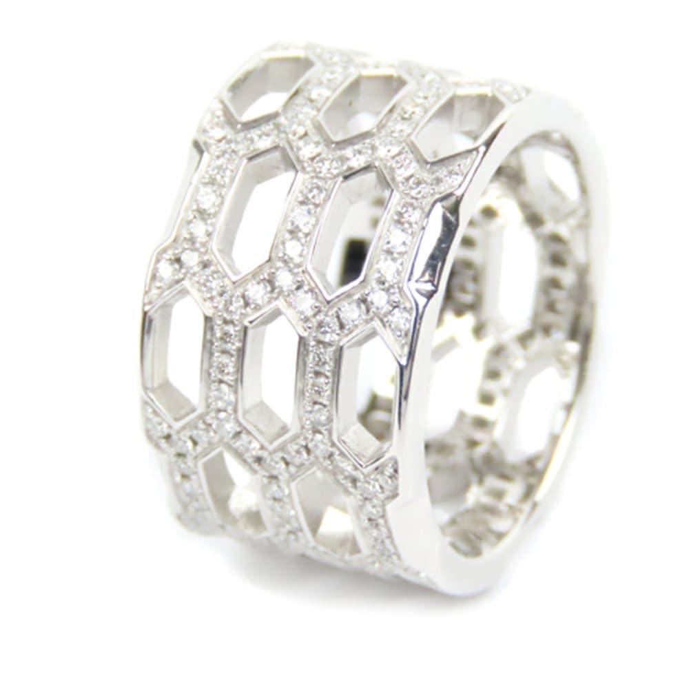 Bvlgari Serpenti Viper Diamond Ring Silver