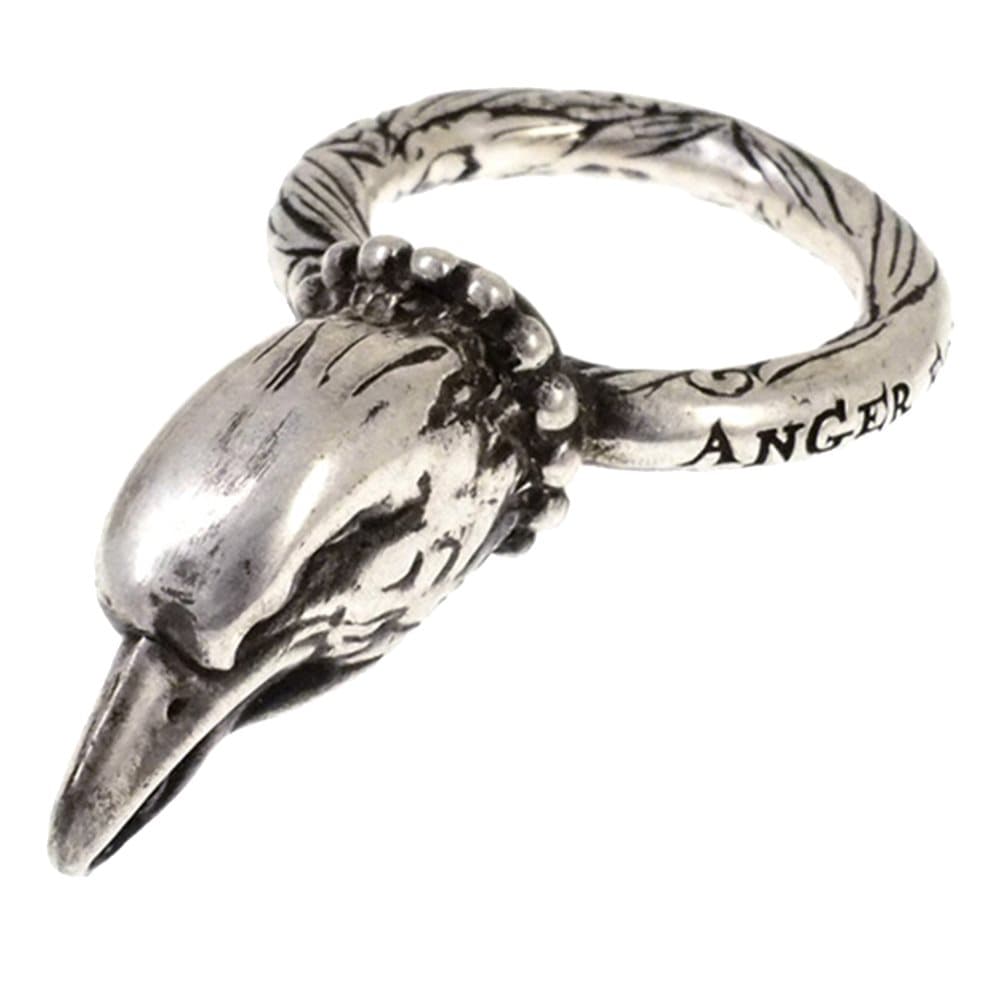 Gucci Anger Forest Eagle Head Ring Silver
