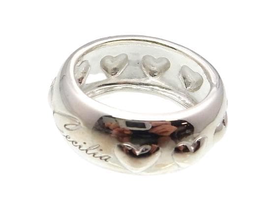 VJ Since 1890 Cecillia Collection Silverring Kupad Hjärta