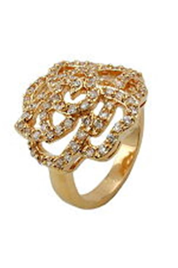 Ring With Zirconia Rose Gold Plated 3 Micron - GL30063-62