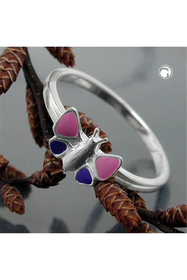 Ring Butterfly Pink Purple Silver 925 - GL93118-48