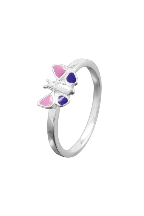 Ring Butterfly Pink Purple Silver 925 - GL93118-48