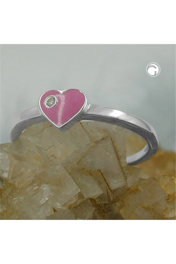 Ring Heart-Pink Zirconia Silver 925 - GL93115-48