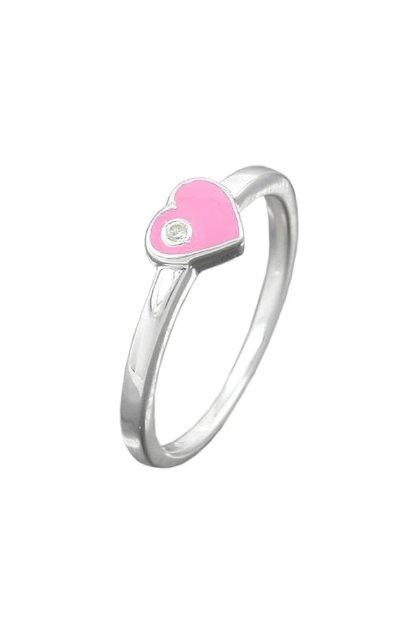 Ring Heart-Pink Zirconia Silver 925 - GL93115-48