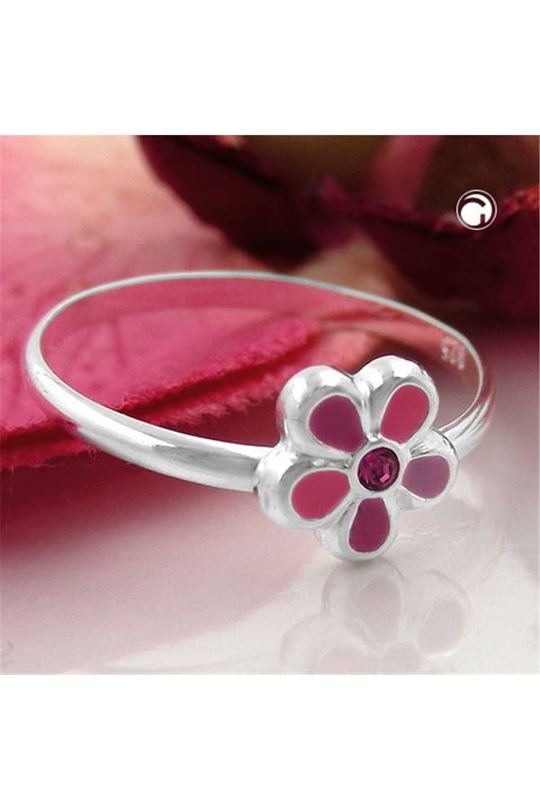 Ring For Children Pink Flower Silver 925 - GL91618-48