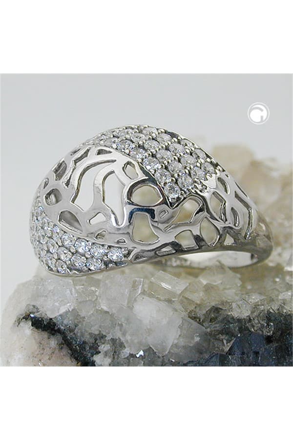 Ring With Zirconias Silver 925 - GL94066-55