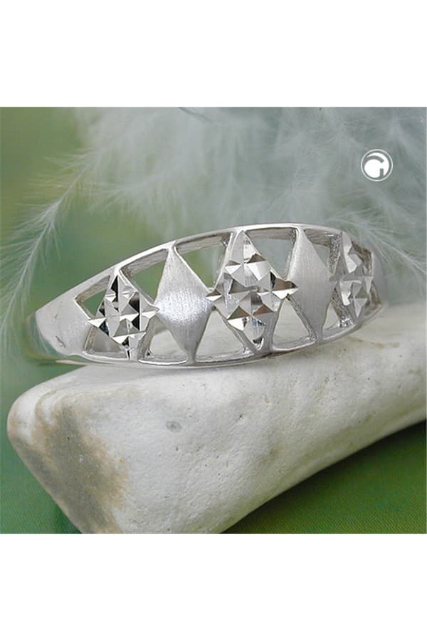 Ring With Diamond Cut Silver 925 - GL94065-55