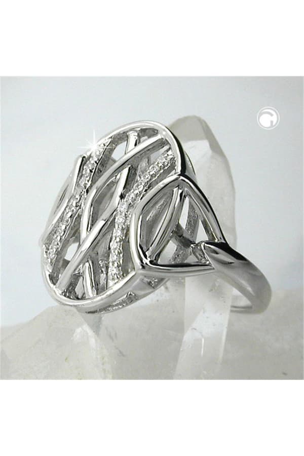 Ring Many Zirconias Silver 925 - GL94036-54