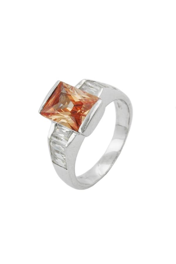 Ring Zirconia Topaz/ White Colour Silver 925 - GL93055-54