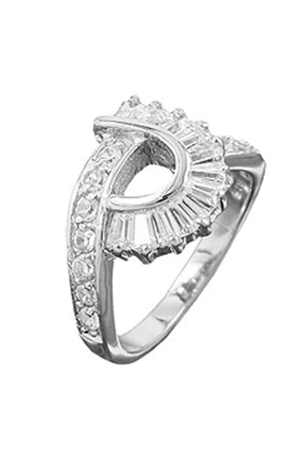 Ring Many Zirconia Crystals Silver 925 - GL93047-54