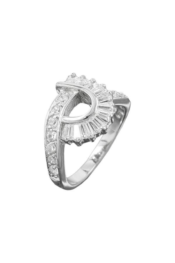 Ring Many Zirconia Crystals Silver 925 - GL93047-54