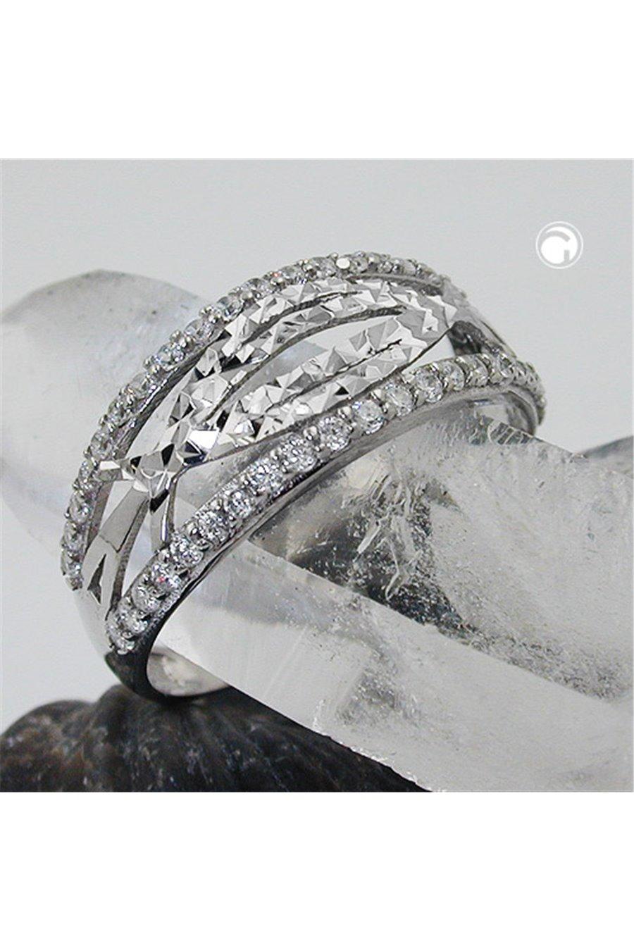 Ring With Many Zirconias Silver 925 Size 56 - GL94071-56