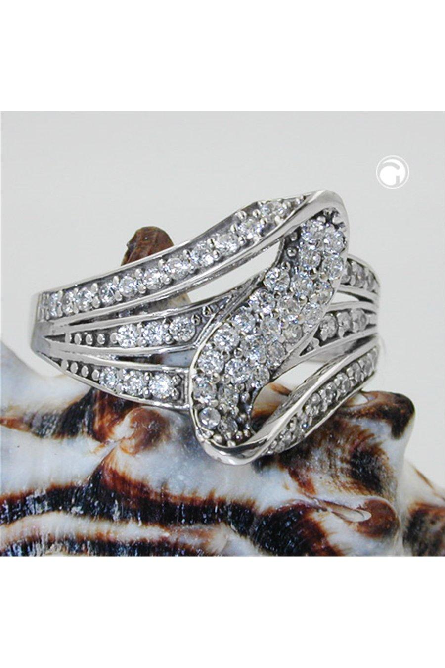 Ring With Many Zirconia Silver 925 Size 57 - GL94069-57