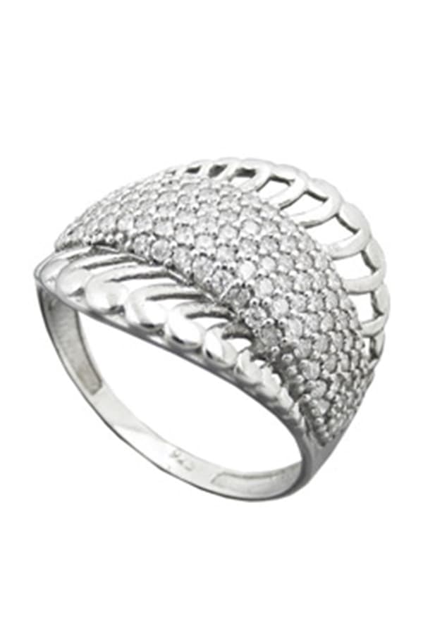 Ring With Many Zirconia Silver 925 - GL94068-56