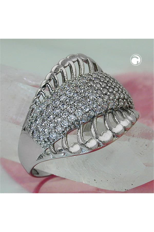 Ring With Many Zirconia Silver 925 - GL94068-56