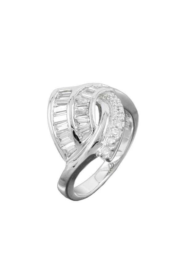 Ring Many Zirconia Crystals Silver 925 - GL93046-56