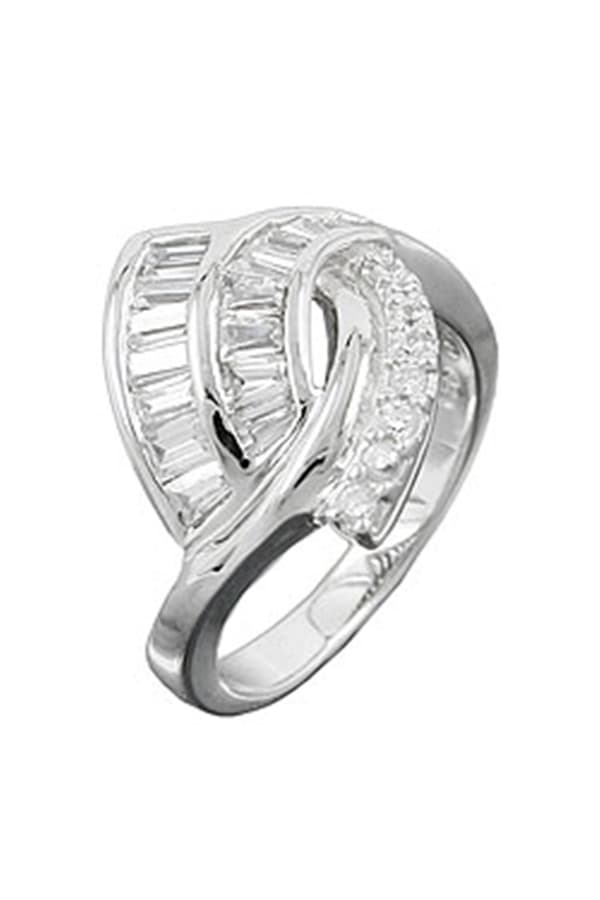 Ring Many Zirconia Crystals Silver 925 - GL93046-56