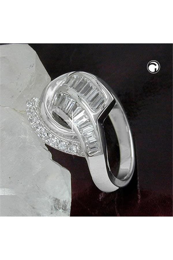 Ring Many Zirconia Crystals Silver 925 - GL93046-56