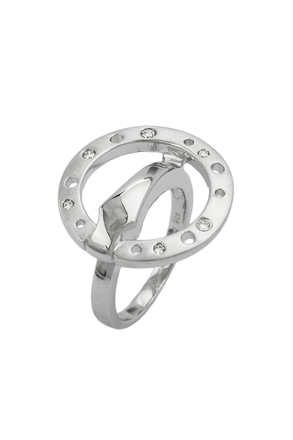 Ring Cubic Zirconia Rhodinized Ã¸ 17.8mm Silver 925 - GL91368-56