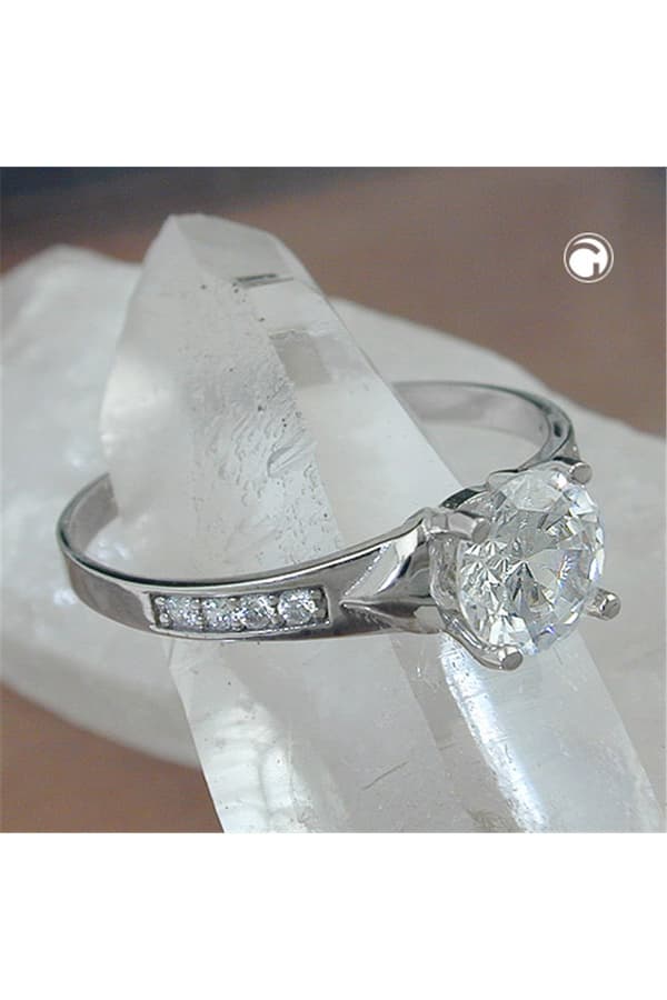 Ring Zirconia 6mm Silver 925 - GL94062-58