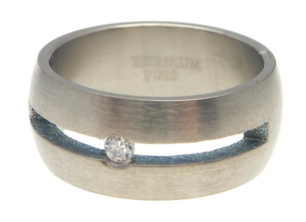 Friman Titanium Borstad Ring Cz