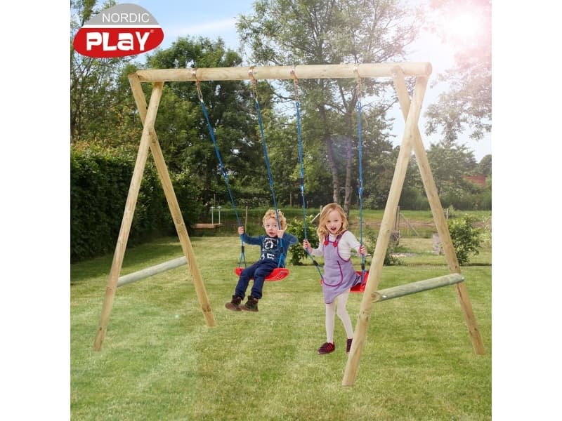 NORDIC PLAY Gyngestativ, M/beslag og gynger (805-617)