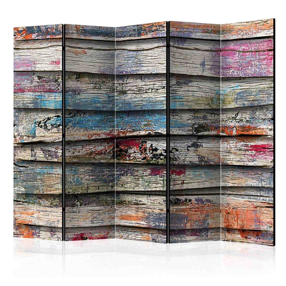 Rumsavdelare / Skärmvägg - Colourful Wood II