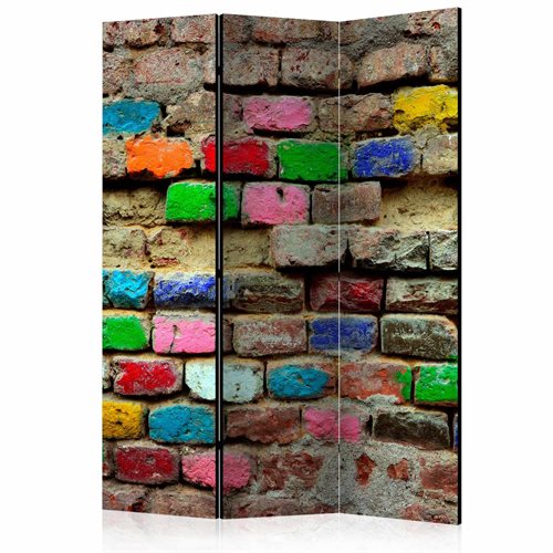 Bild av Rumsavdelare / Skärmvägg - Colourful Bricks
