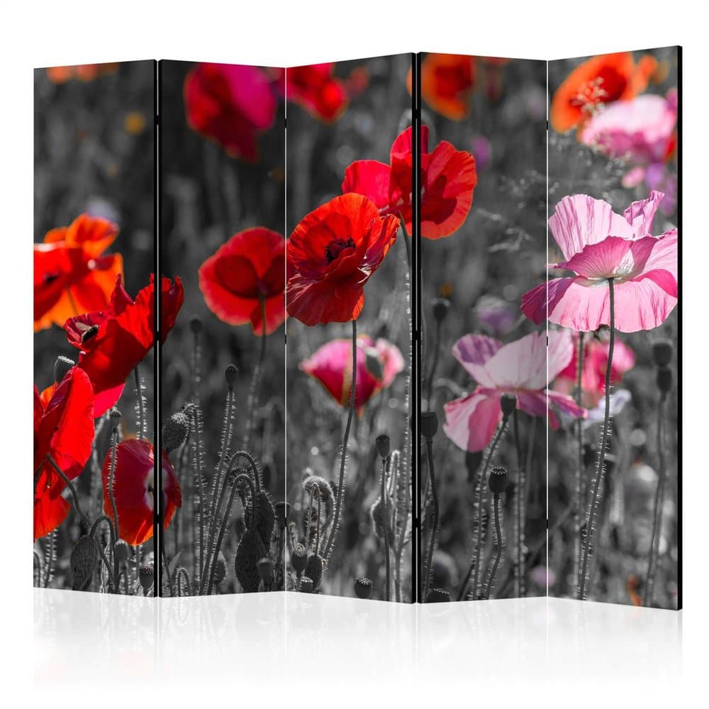 Rumsavdelare / Skärmvägg - Red Poppies II
